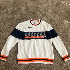 Broncos White and Blue Sweater